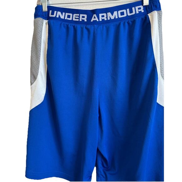 UNDER ARMOUR MEN'S BASKETBALL SHORTS XL Gym Streetwear Baggy Blue Pockets Comfy - Picture 2 of 10
